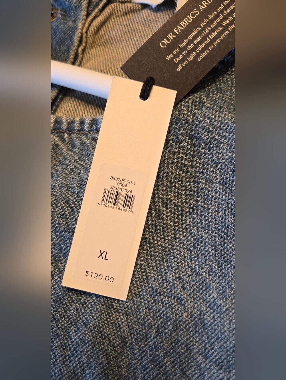 Banana Republic Blue Denim Tie-Waist Top Size Xl - Picture 10 of 16